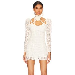 For Love & Lemons Bella Donna lace mini dress